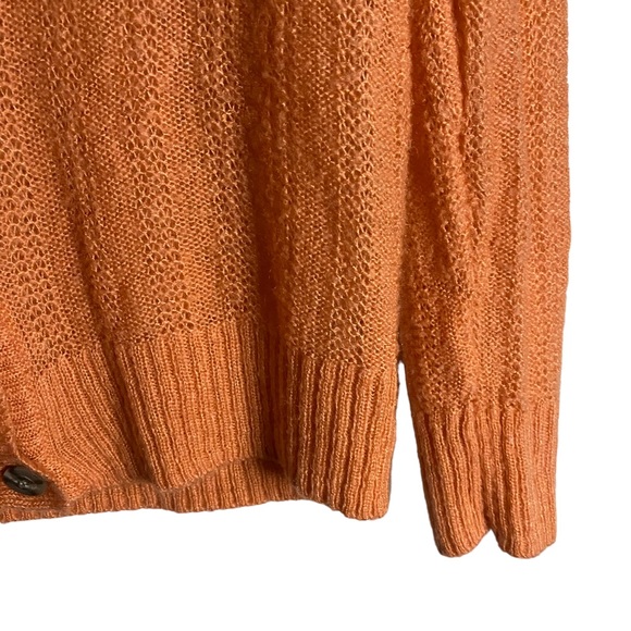 Sonoma Women's Orange Button-Down Knit Cardigan - Picture 4 of 9